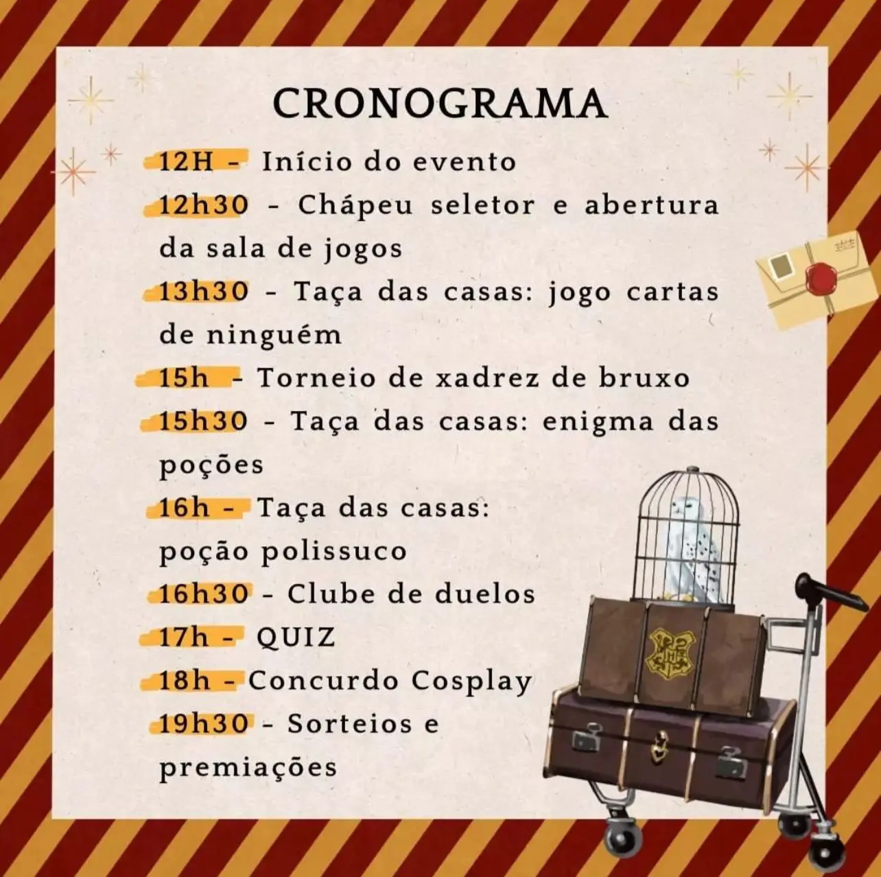 Para fãs de Harry Potter: evento do mundo bruxo comemora o Natal do Ministério da Magia PR no Souq Curitiba