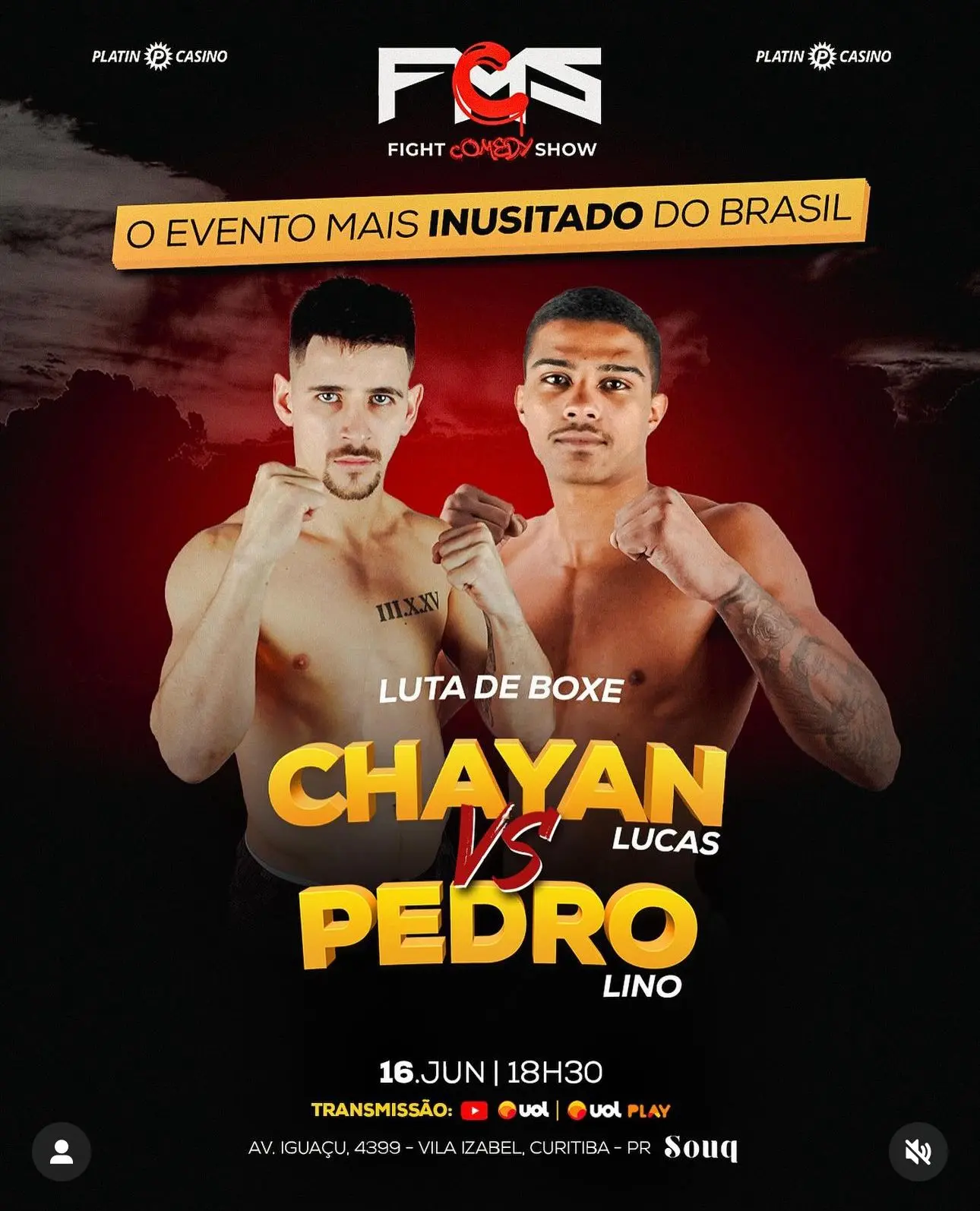 Fight Comedy Show no SOUQ Curitiba